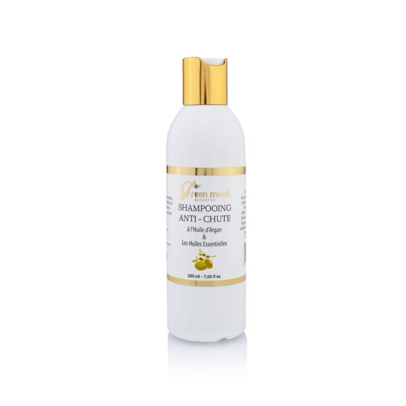 Green Mood Anti-Hair Loss Shampoo with Moroccan argan oil – strengthening scalp cleanser for thinning and fragile hair. Shampoing Antichute à l’Argan