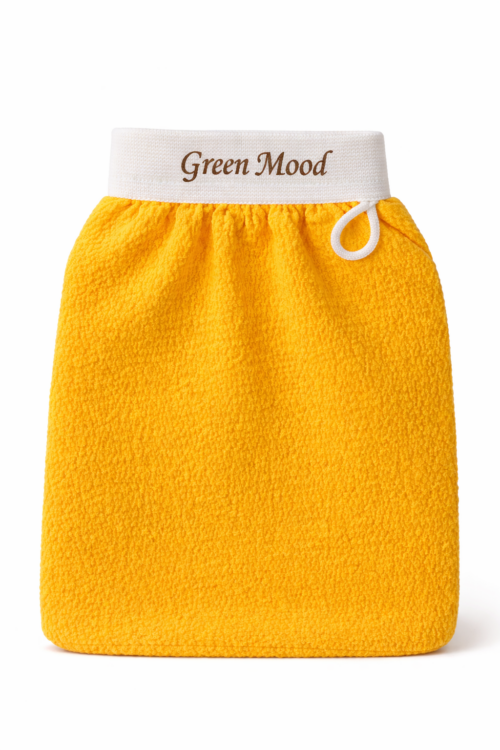 Gant Exfoliant Sud Bio Green Mood – gant Kessa marocain pour exfoliation profonde et peau lisse.