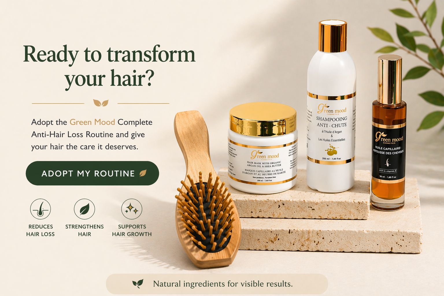 anti-hair loss pack routine by green mood - hair loss treatment & solution