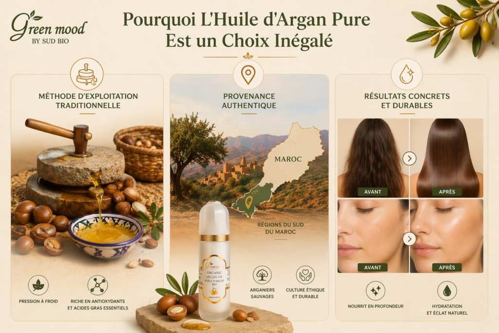 vraie huile argan pure et authentique - green mood