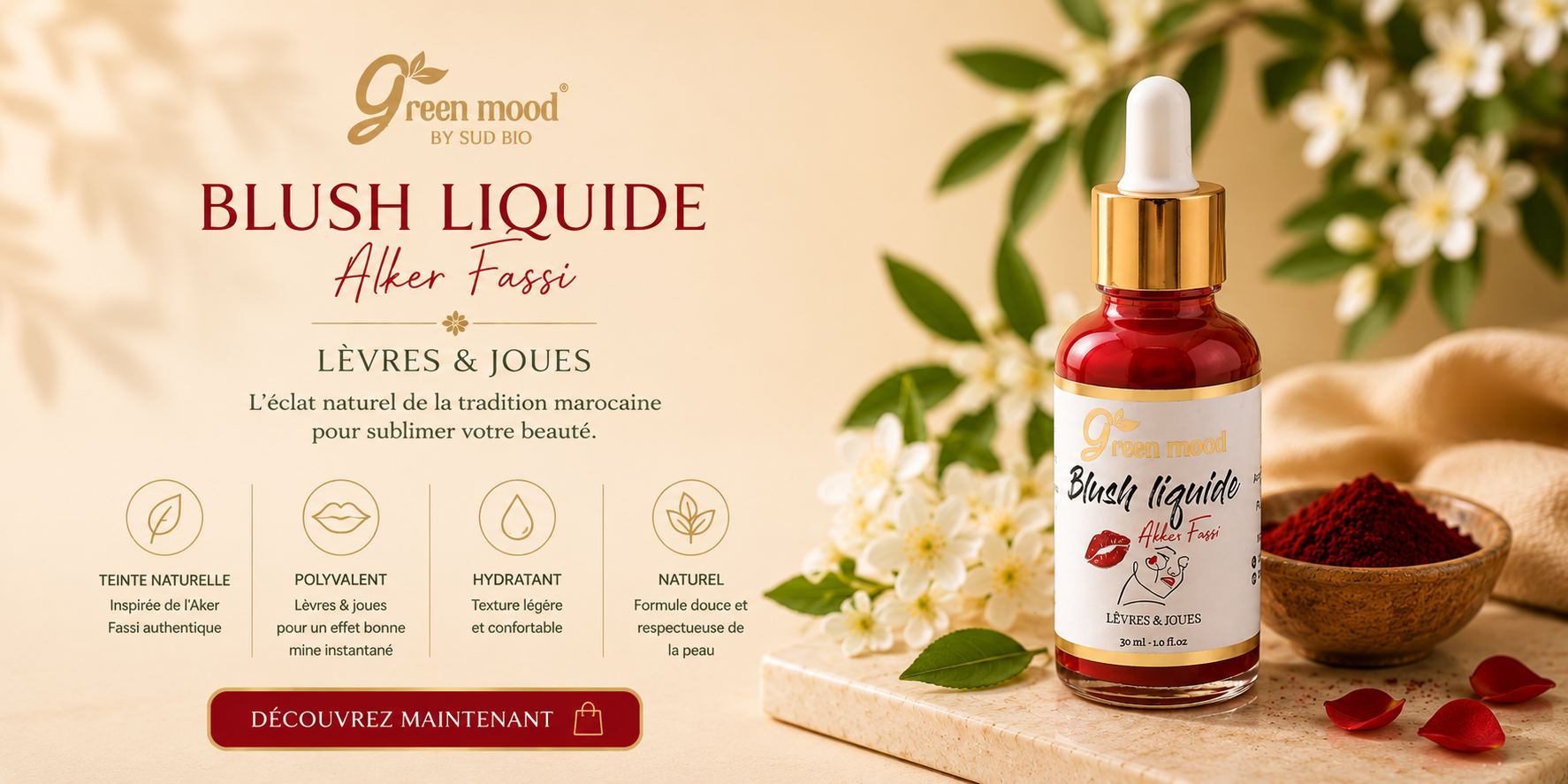 blush liquide aker fassi green mood