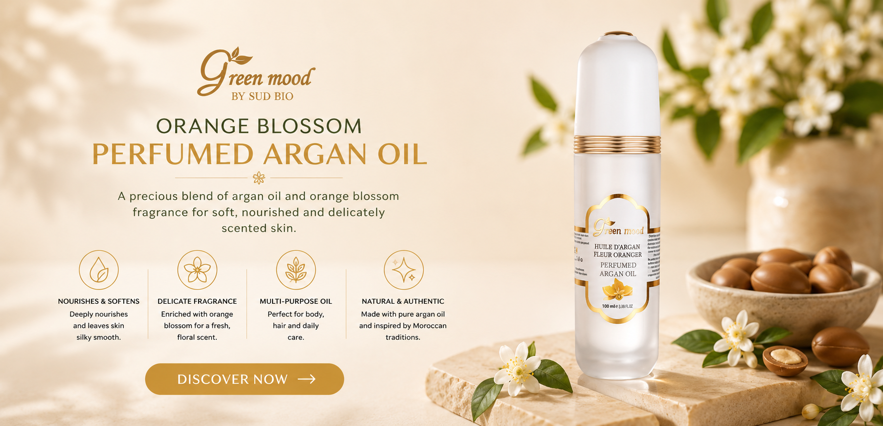buy orange blossom argan oil pure by green mood