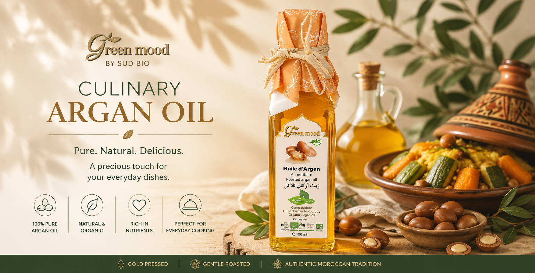 Culinary Argan Oil - 100% pure by Green Mood