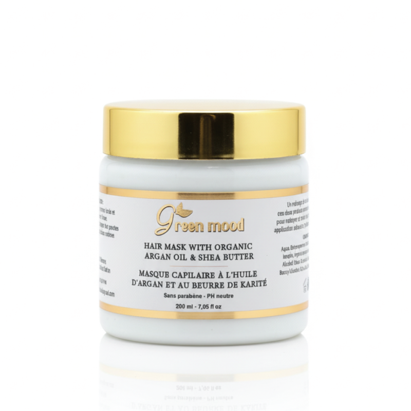 hair-mask-1.png Masque Capillaire Huile d’Argan Green Mood – soin nourrissant marocain pour cheveux secs et abîmés.
