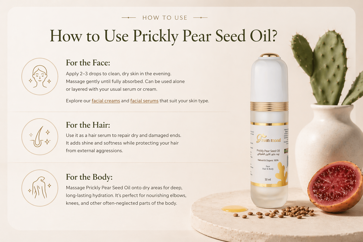 How o use Prickly Pear Seed Oil for facez