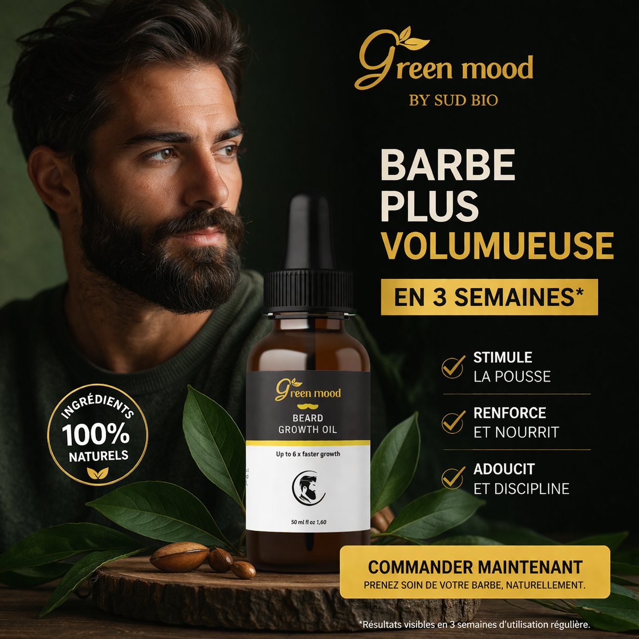 huile à barbe naturelle Green Mood