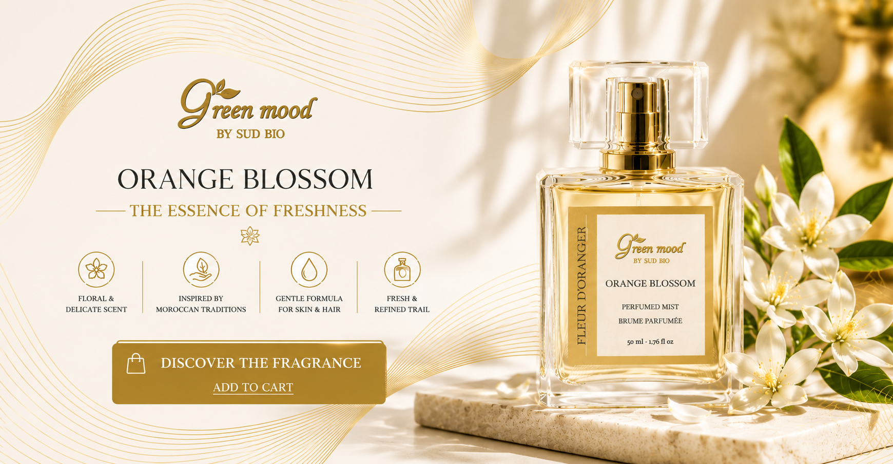 Orange Blossom Perfume mist b y green mood - buy elegant natural perfume