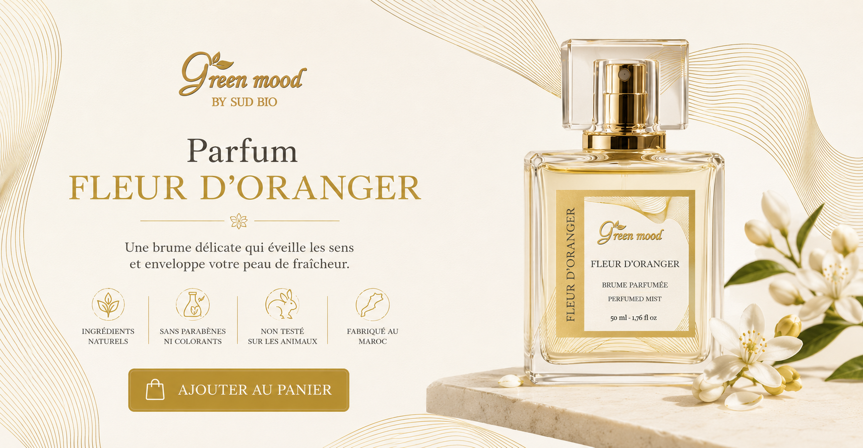 parfum fleur d'oranger de green mood - elegance naturelle a acheter - livraison internationale