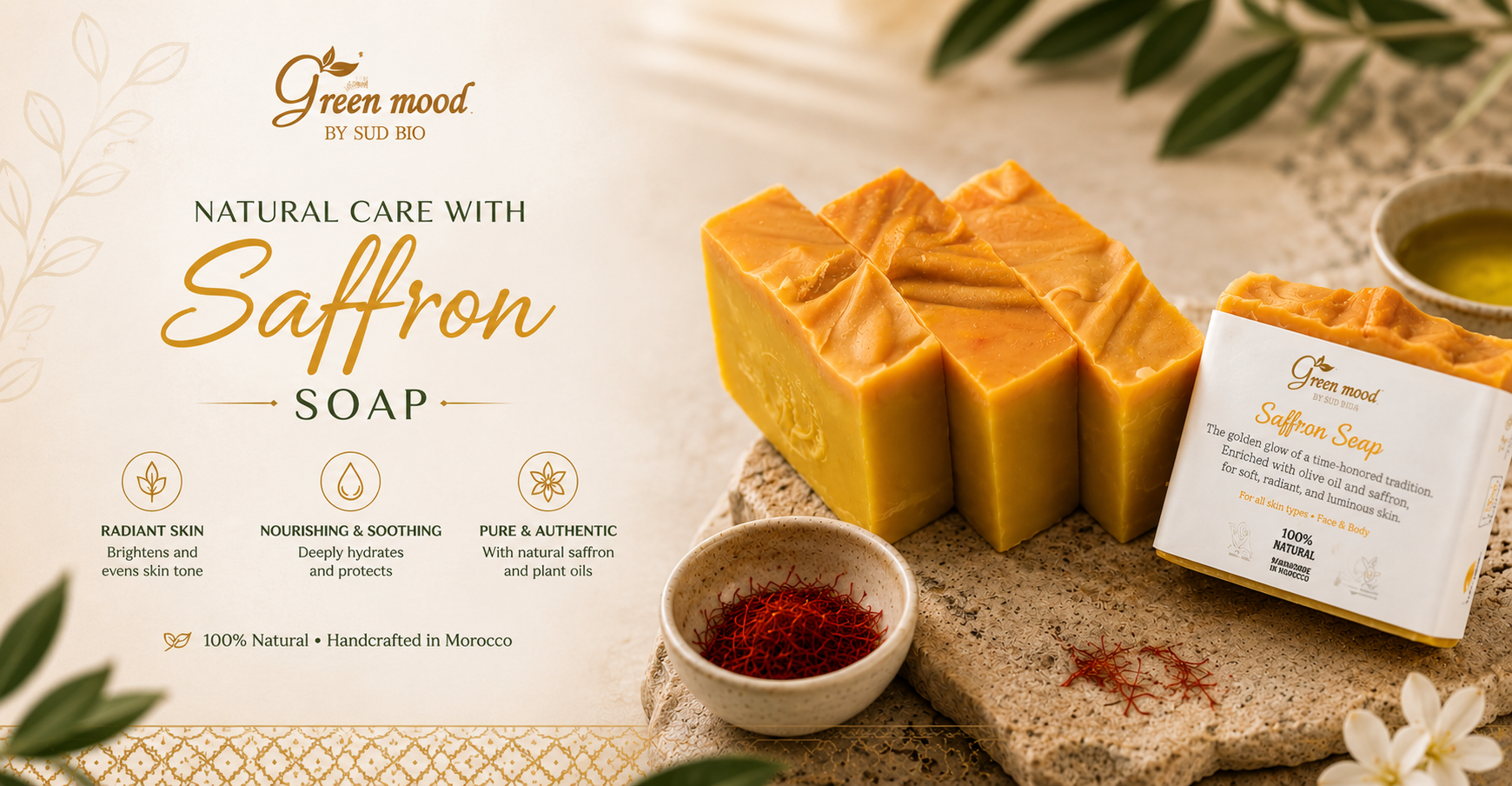 saffron soap natural & traditional by green-mood