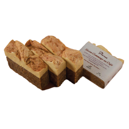 Green Mood Coffee Scrub Soap – exfoliating cleansing bar with coffee granules for smooth, refreshed and radiant skin - Savon Exfoliant au Café Green Mood
