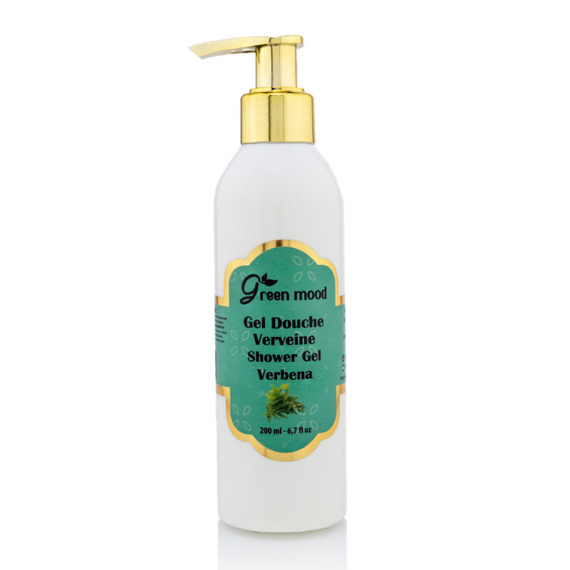 verbena-gel-shower Green Mood Argan Verbena Shower Gel – gentle hydrating cleanser with argan oil and verbena extract for refreshed, soft skin. - Gel Douche à la Verveine Green Mood