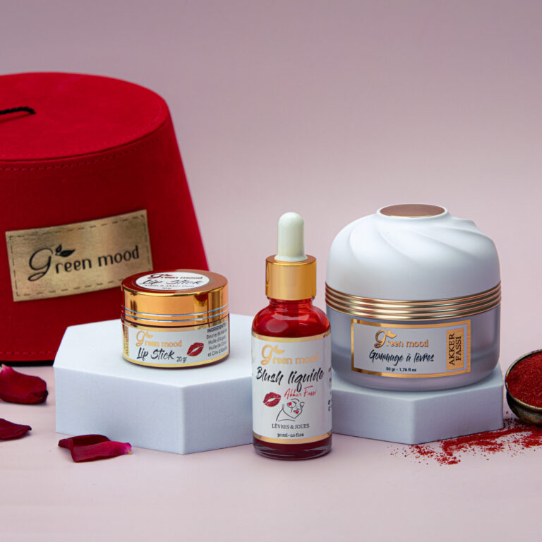 Routine Complète Aker Fassi - pack Green Mood - soins lèvres et teint naturels