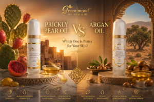 prickly pear oil vs argan oil comparison texture Huuile aragan ou huile de figue de barbarie