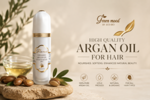High quality Moroccan argan oil hair ritual for soft shiny healthy hair by Green Mood