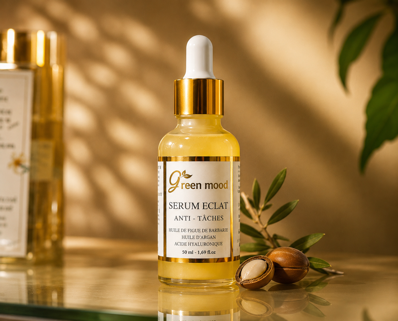 Green Mood premium radiance serum with hyaluronic acid and vitamin C