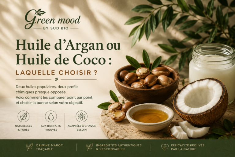 Huile d'Argan ou Huile de Coco - green mood